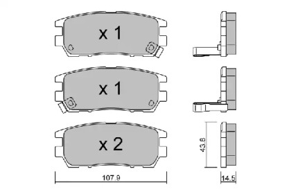 Комплект тормозных колодок AISIN BPMI-2900